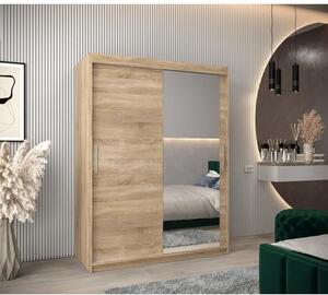 Dressing Ana, 160x60x200cm, cu oglinda, Sonoma, Pal 18 mm
