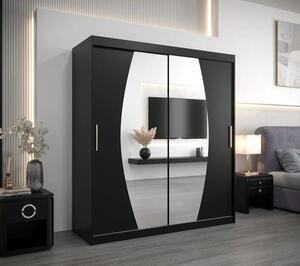 Dressing Cami, 140x60x200cm, cu oglinda, Wenge, Pal 18 mm