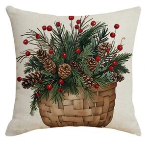 Fata de perna de Craciun FOREST GIFT 45x45 cm, bej