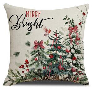 Fata de perna de Craciun HOLLY CHARM 45x45 cm, bej