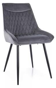 Scaun de bucătărie Misty Velvet, gri