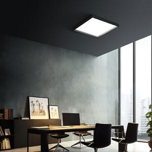 Linea Light Plafonieră LED Tara Q, 30 x cm, negru, 3.000 K, aluminiu, Negru, Camera de zi / sufragerie, Aluminiu
