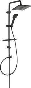 Ferro Squerto Lux set de duș perete cu duș de ploaie negru NP24-BL