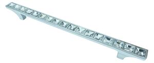 Maner metalic pentru mobilier, model Kubera, distanta dintre gauri = 160 mm, finisaj crom lucios/transparent
