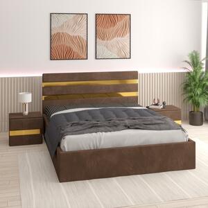 Pat Clio Maro cu Noptiere fara Saltea 140x200