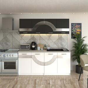 Bucatarie Verona Gri cu Alb ( Silver ) 180 cm
