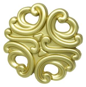 Buton metalic pentru mobilier model BAGDAD, 37x26 mm, finisaj auriu mat