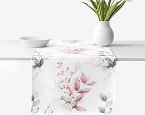 Goldea napron de masă 100% bumbac deluxe - trandafiri fragezi 20x120 cm