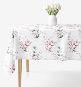 Goldea față de masă 100% bumbac deluxe - trandafiri fragezi 80 x 80 cm