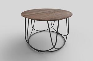 Masuta cafea NUBIRA, nuc/negru, 60x60x41 cm