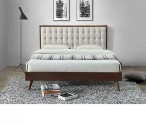 Pat matrimonial Solomo 160x200, nuc/bej, cu somiera