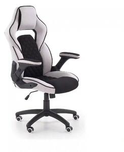 Scaun gaming SONIC, negru/gri, stofa, 69x70x115/124 cm