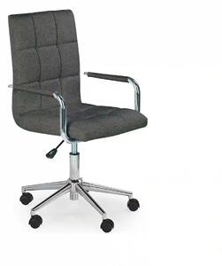 Scaun de birou GONZO 3, gri inchis/crom, stofa clasica/metal, 53x60x98