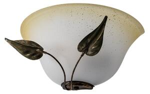 Aplică de perete Mira, crem/bronz, sticlă, 30 cm lățime, E27