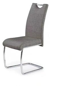 Scaun bucatarie K349, gri/crom, stofa clasica/metal, 42X60X97 CM