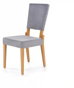 Scaun SORBUS, gri/stejar miere, stofa clasica, 44x57x95 cm