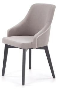 Scaun TOLEDO 2, gri/gri antracit, stofa catifelata/lemn, 57x56x86 cm