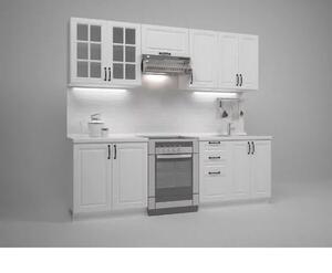 Set bucatarie MICHELLA, alb, PAL, 240 cm