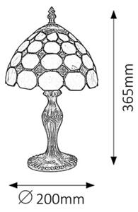 Lampă de masă cu abajur din sticlă vitrată Tiffany MARVEL 1xE14/40W/230V Rabalux 8072