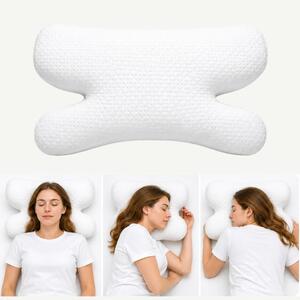 Perna cervicala ortopedica CERVI-SAN Antirid, memory foam maruntit ant