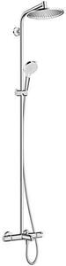 Coloana dus cu baterie si termostat Hansgrohe, Crometta S 240 1jet, cu pipa cada