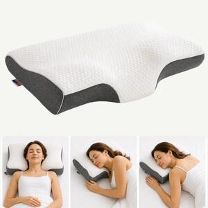 Perna cervicala ortopedica CERVI-SAN Prim memory foam, 9/3 cm, husa Te