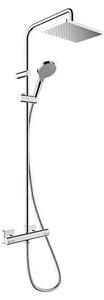 Coloana dus cu baterie si termostat Hansgrohe, Vernis Shape 230, crom