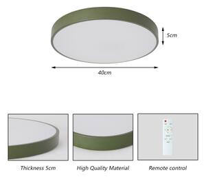 Brilagi - Plafonieră LED dimabilă POOL LED/48W/230V 3000-6000K 40 cm verde+telecomandă