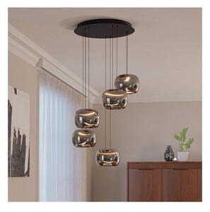 Eglo 390434 - Lustră LED dimmabilă pe cablu HORTUNAS 5xLED/5,8W/230V negru/fumuriu