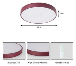 Brilagi LED Plafonieră dimerizabilă POOL LED/36W/230V 3000-6000K 30 cm bordo + telecomandă