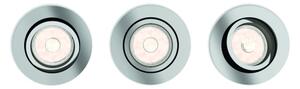 Philips 50393/11/PN-SET 3x spoturi LED RGBW încastrate, reglabile 1xGU10/4,8W/230V crom+telecomandă