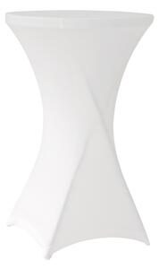 Husa masa evenimente, Quasar & Co.®, husa elastica, fata de masa elastica pentru masa cocktail, d 75-85 cm, h 110-120 cm, alb