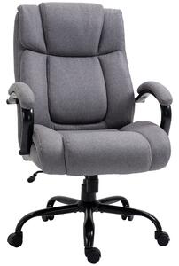 Vinsetto Scaun de birou ergonomic din material tip in, 220 kg, rotativ, reglabil pe înălțime, gri deschis | Aosom Romania