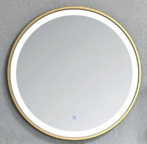 Oglindă, Fluminia, Gold-Lady-90, iluminare LED și dezaburire, rama aurie
