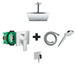 Set de dus, baterie Hansgrohe, Metropol, palarie si para de dus, cot racord si furtun