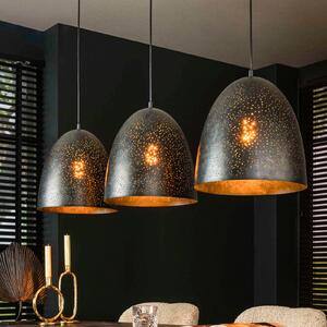 Zijlstra Lampă suspendată Kosmos, negru, metal, cu 3 becuri, E27, 120 cm, reglabil, Negru, Camera de zi / sufragerie, Metal, Casă de țară / Rustic