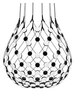 Mesh Lustră Pendul Ø80xH60 Phase 3m Black - Luceplan
