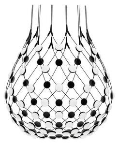 Mesh Lustră Pendul Ø80xH60 Phase 4m Black - Luceplan