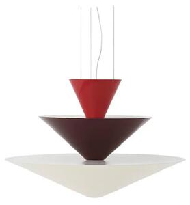 Gio LN14 Lustră Pendul Ø60 Vermilion Red/Întuneric Burgundy/Ecru White - &Tradit