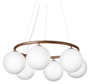 Miira 6 Circular Plafoniere Dark Bronze/Opal White - Nuura