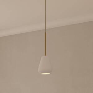 Nuura Aps Lampă suspendată Anoli Spot, Ø 10 cm, alb/auriu, metal, reglabil, Alb, Camera de zi / sufragerie, Metal, Scandinavă