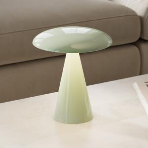 Beacon Lighting Lampa de masă cu baterie și LED Kinoko, verde, 27 cm, CCT, reglabil, Verde, Camera de zi / sufragerie, Plastic, Modern