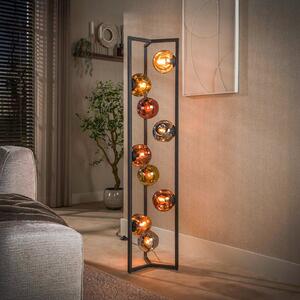 Zijlstra Lampadar Stellar, neagră, din sticlă, cu 9 becuri, E27, 150 cm, Multicolor, Camera de zi / sufragerie, Sticlă, Scandinavă