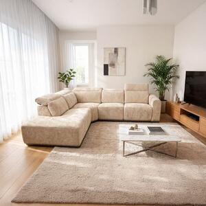 Colțar dumonde cu recliner electric, tetiere reglabile si sezut confortabil din spuma high-density, Leonidas 280x246 cm