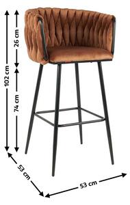 Scaun Bar KJC365 Maro & Picioare Negre