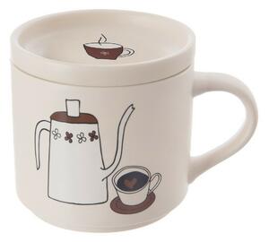 Orion Cană de porțelan cu capac Cafea, 0,45 l