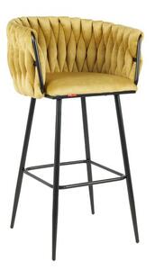 Scaun Bar KJC365 Mustar & Picioare Negre