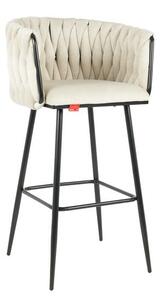 Scaun Bar KJC365 Bej & Picioare Negre