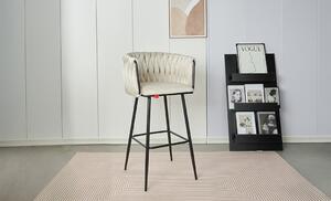 Scaun Bar KJC365 Bej & Picioare Negre