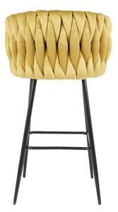 Scaun Bar KJC365 Mustar & Picioare Negre